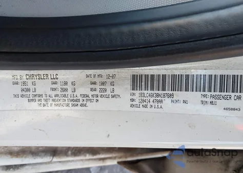 2008 Dodge Avenger Se from USA, damaged, VIN 1B3LC46K38N187609